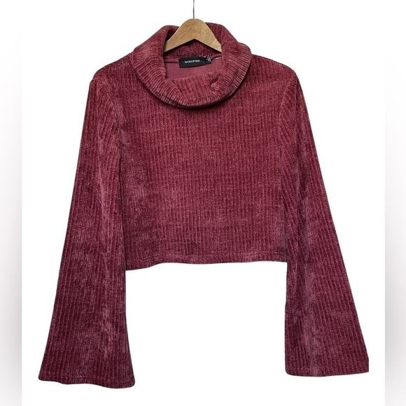 MINKPINK Cropped Cowl Neck Sweater For Women Size Small. - Picture 3 of 11